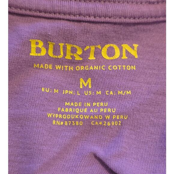 Burton Organic Cotton Lavendar Athletic Atleisure Women's Long Sleeve T-Shirt M - Picture 6 of 7